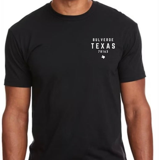 Black Zip Code Shirt 78163