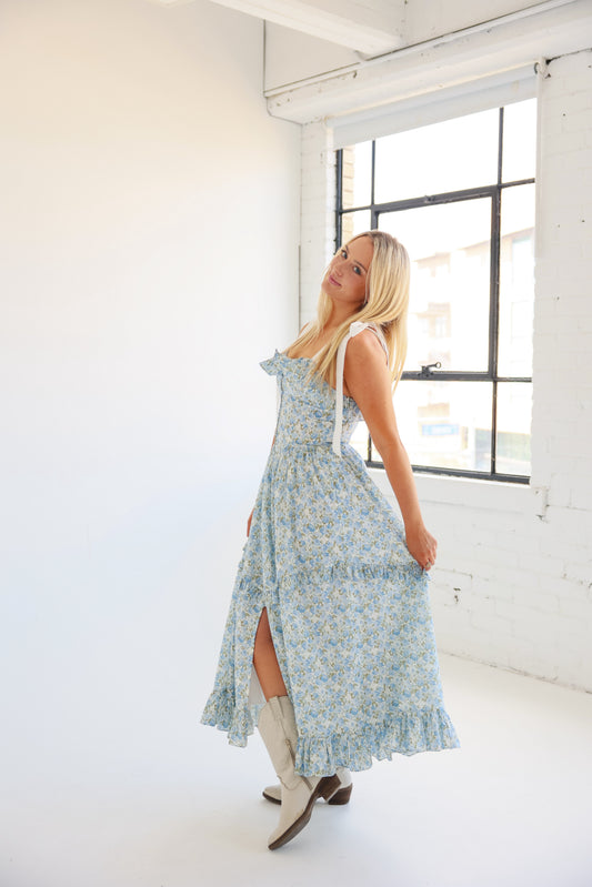 Belle floral midi dress