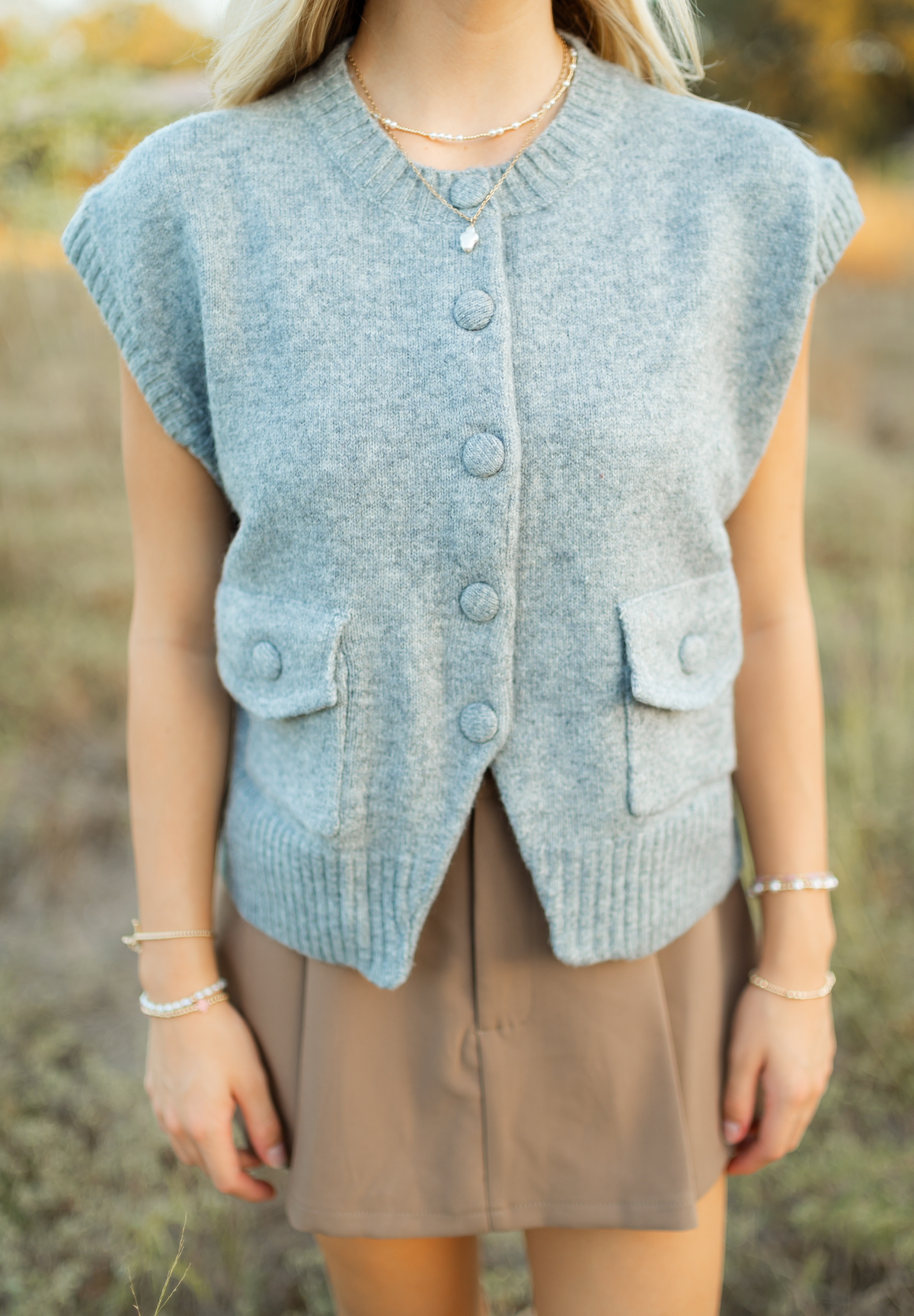 Marny Sleeveless Sweater Top