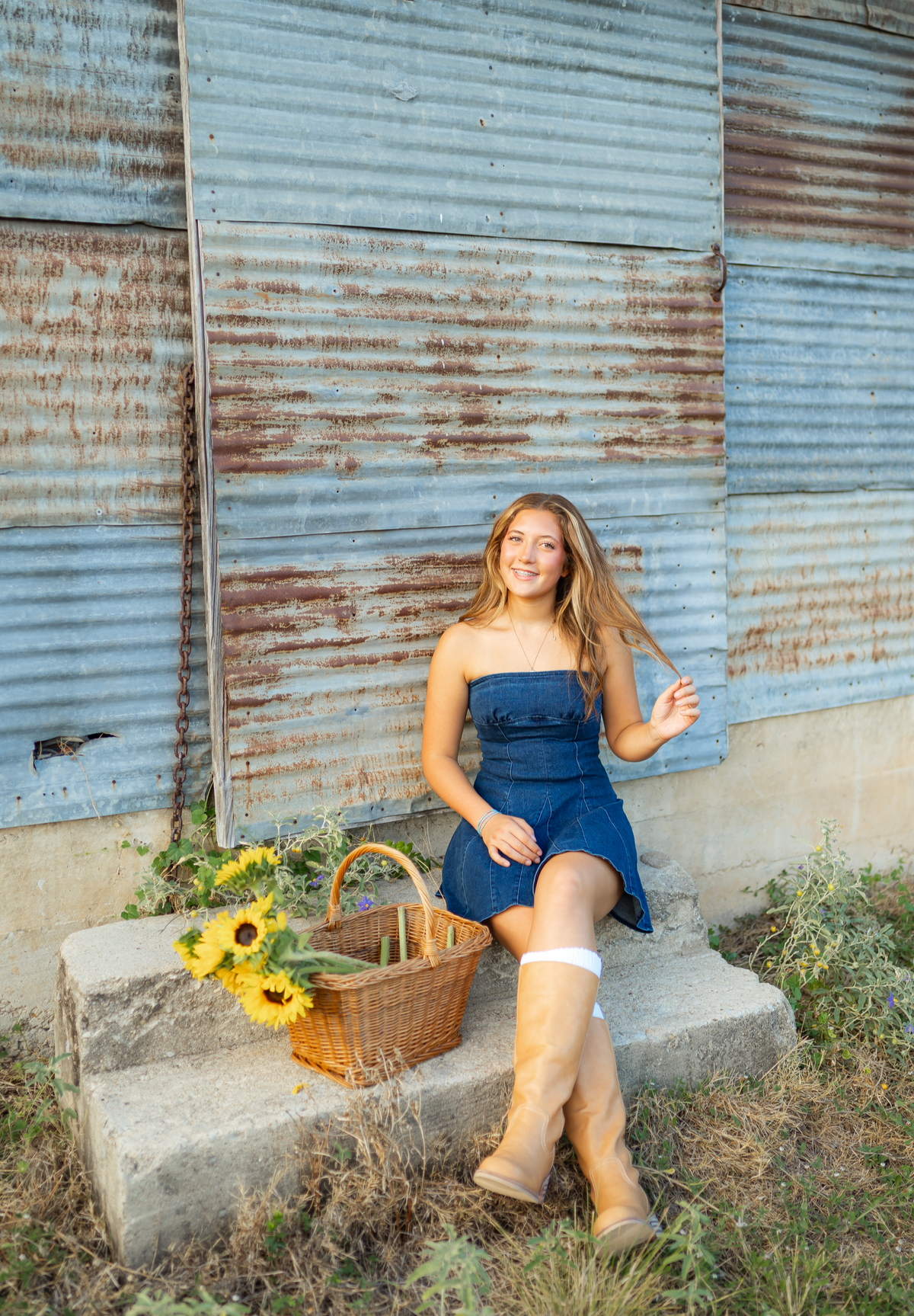 Ella Indigo Mini Dress