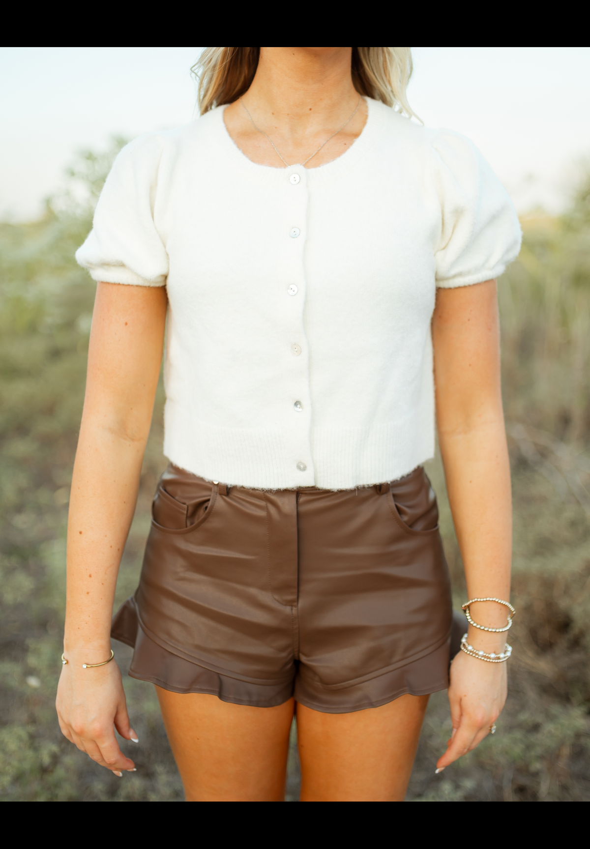 Dana Puff Sleeve Cardigan
