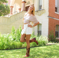 Faith White Wrap Skirt