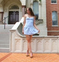 Sarah Eyelet Drop Waist Mini Dress